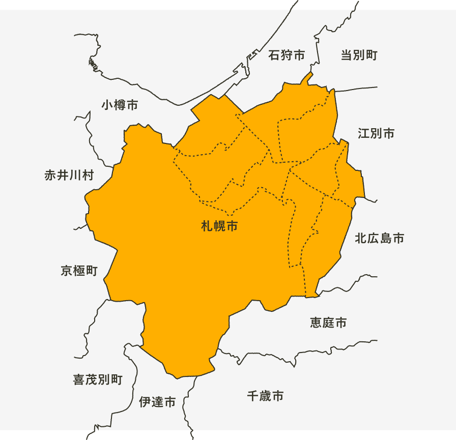 札幌市中心のマップ